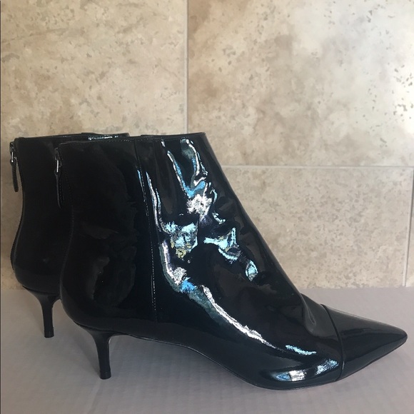 Alexandre Birman Kittie Patent Leather Point Tie Booties - Picture 5 of 11